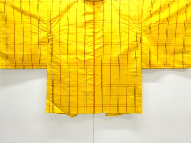 格子織出し米沢紬羽織